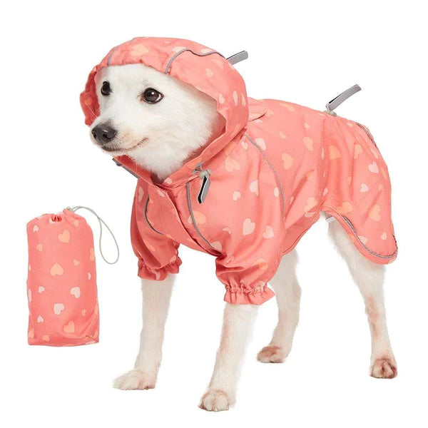 Blueberry Waterproof Dog Reflective Raincoat with 2 Legs | Kanu Pet 