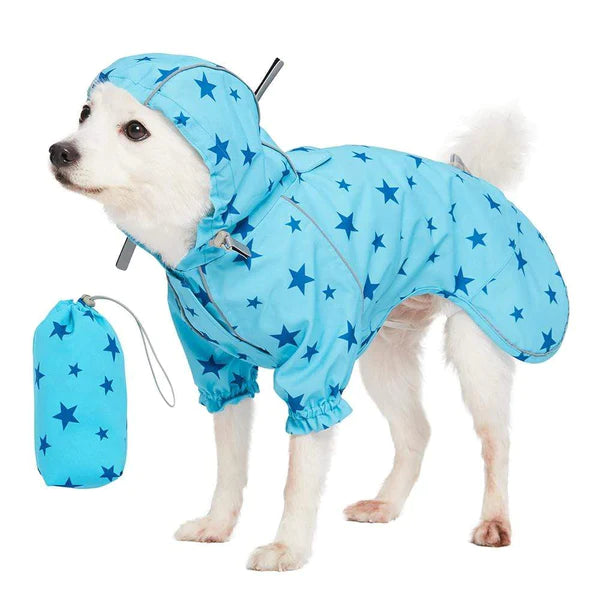 Blueberry Waterproof Dog Reflective Raincoat with 2 Legs | Kanu Pet 