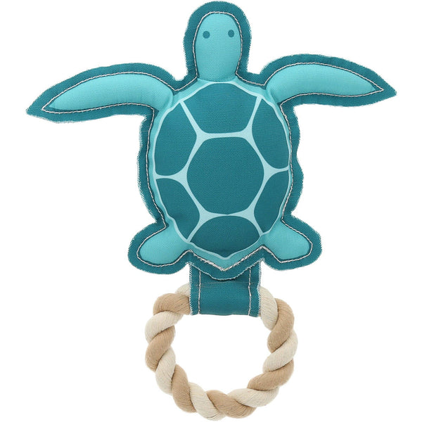 Pavilion Turtle-y Awesome 9" Canvas Dog Toy on Rope