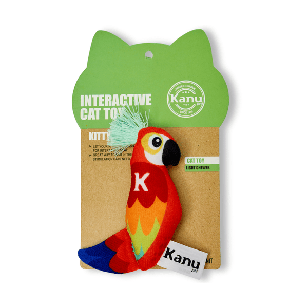 Kanu Pet Red Parrot Plush Cat Toy