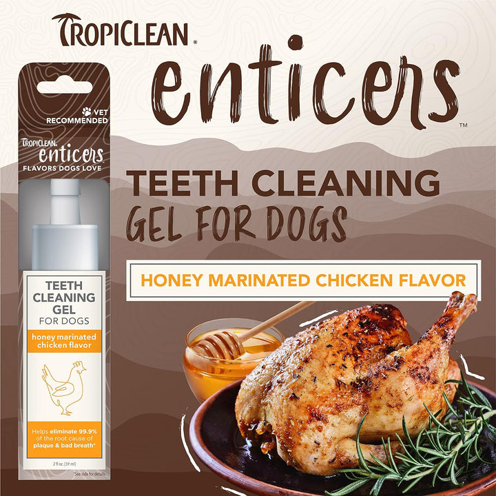 TropiClean Honey & Chicken Teeth Cleaning Gel for Dog | Kanu Pet
