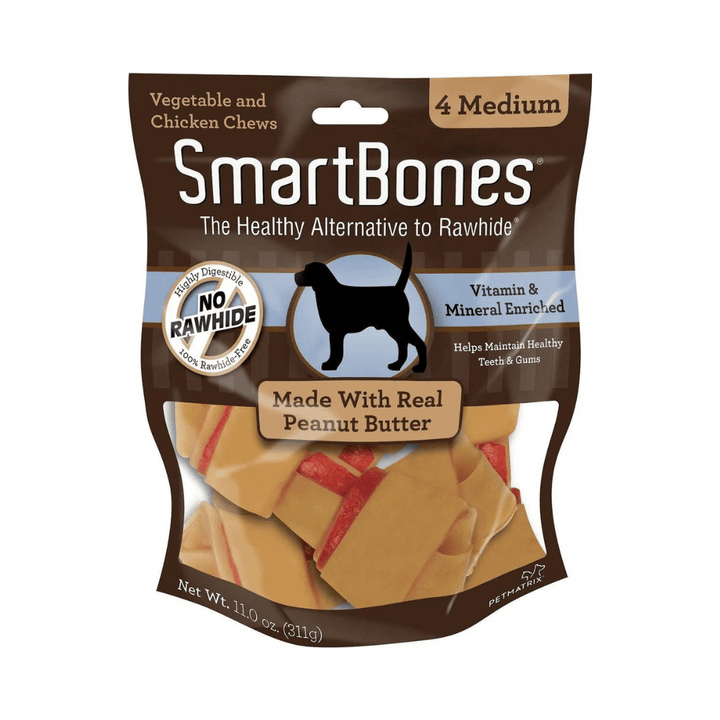 SmartBones Rawhide-Free PeanutButter Classic Bone Dog Chews | Kanu Pet