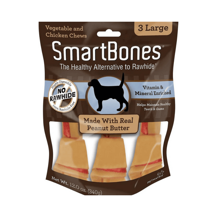 SmartBones Rawhide-Free PeanutButter Classic Bone Dog Chews | Kanu Pet