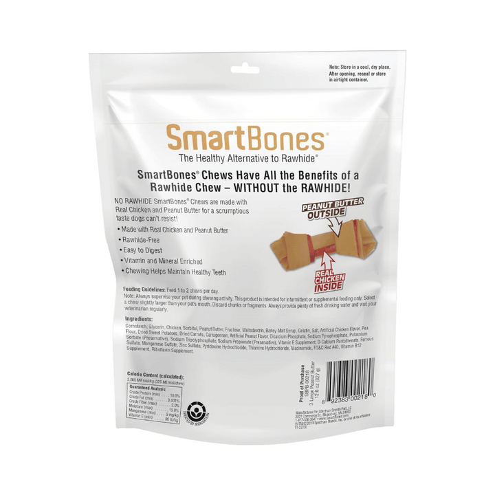 SmartBones Rawhide-Free PeanutButter Classic Bone Dog Chews | Kanu Pet