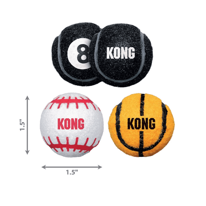 Kong Sport Balls  X-Small 3 Pack Assorted Dog Toy | Kanu Pet