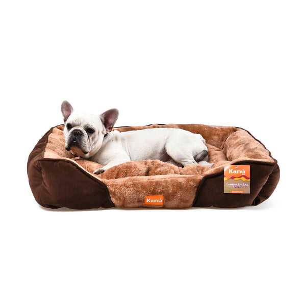 Kanu Pet  Kanu Pet Rectangular Caramel & Brown Dog Bed | Kanu Pet
