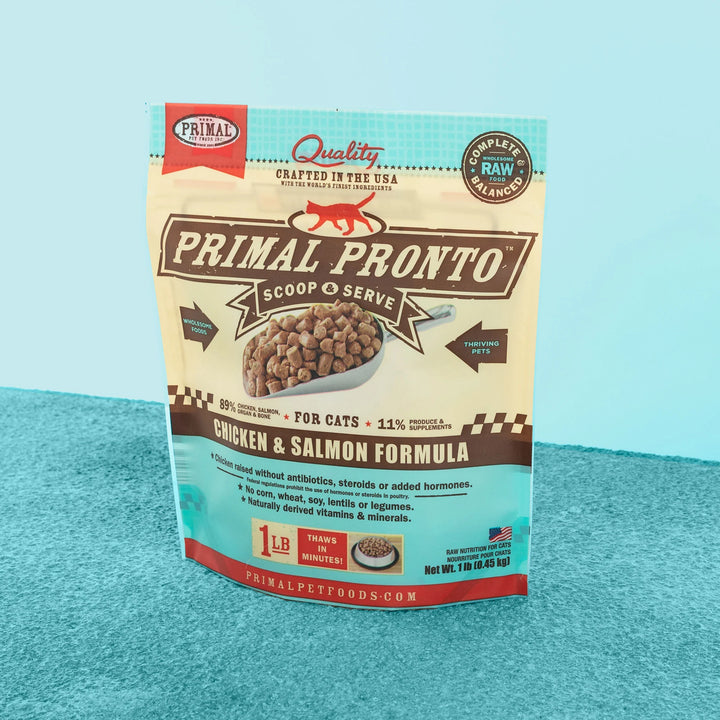 Primal Pronto Frozen Raw Scoop Chicken & Salmon for Cat | Kanu Pet