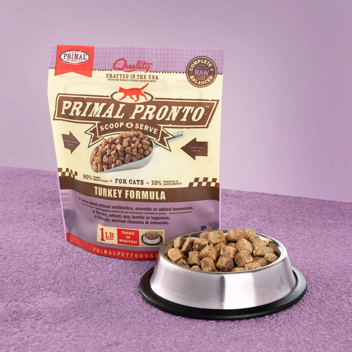 Primal Pronto Frozen Raw Scoop & Serve Turkey Cat | Kanu Pet