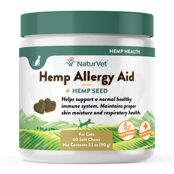 Naturvet Wheat Free Hemp Allergy Hemp Seed Cat Soft Chew | Kanu Pet