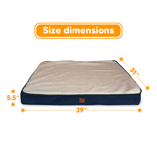 Kanu Pet Large Napper Cover Blue & Caramel Cat & Dog Bed | Kanu Pet