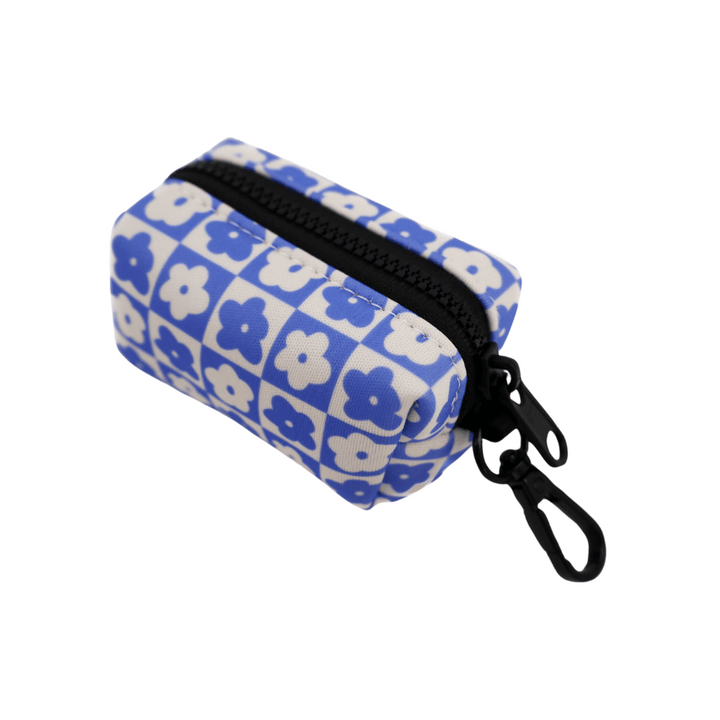 Pablo & Co. Blue Checkered DaisiesDgo Poop Bag Holder | Kanu Pet