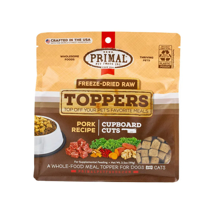 Primal Freeze Dried Raw Toppers Pork Flavor for Dogs | Kanu Pet