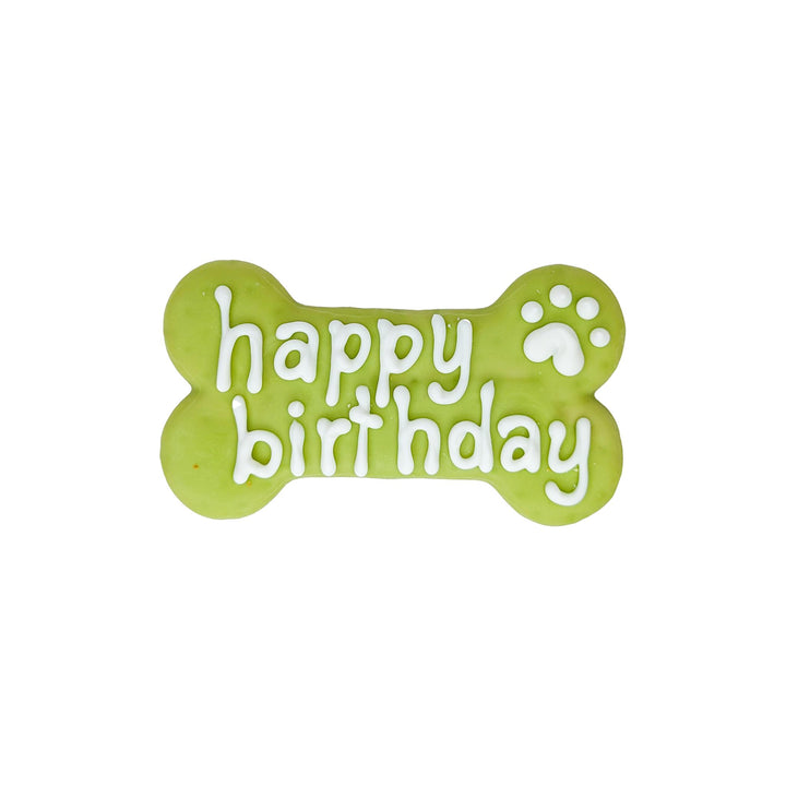 Kanu Pet Green Happy Birthday Bone Dog Cookie