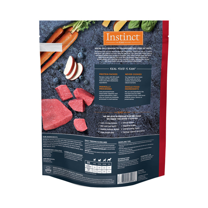 Instinct Natural Beef Recipe Raw Frozen Bites Dog Food | Kanu Pet