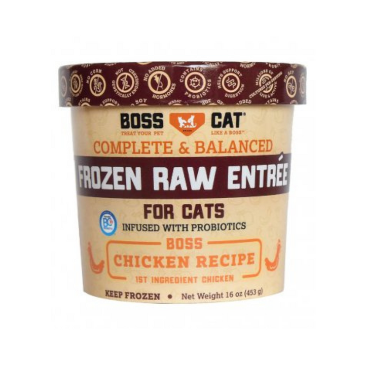 Boss Cat Frozen Raw Entree Chicken Cat Food | Kanu Pet