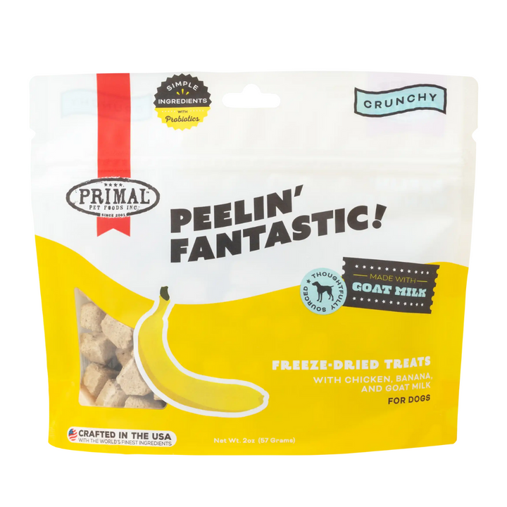 Primal Crunchy Freeze-Dried Chicken & Banana 2oz Treats | Kanu Pet