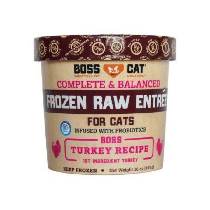 Boss Cat Frozen Raw Entree Turkey Cat Food | Kanu Pet