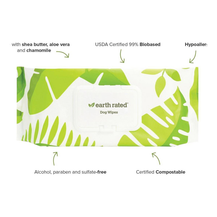 Earth Rated Compostable Dog Wipes Unscented | Kanu Pet