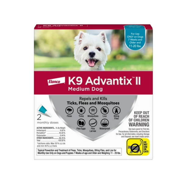 Advantix II K9 Flea and Tick Treatment Dog Medium | Kanu Pet