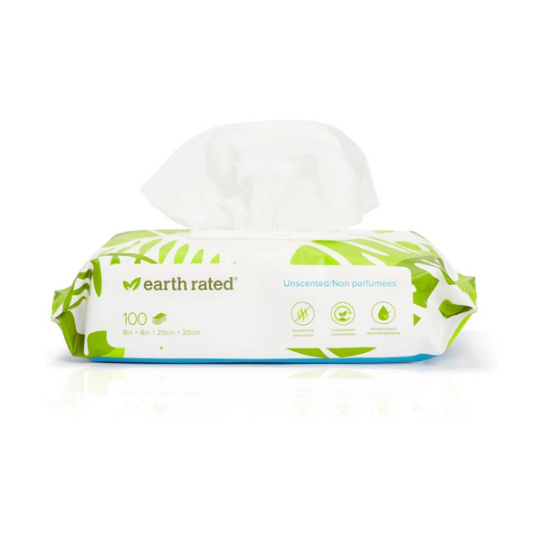 Earth Rated Compostable Dog Wipes Unscented | Kanu Pet