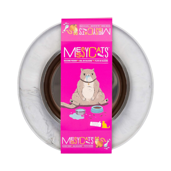 Messy Cats Single Silicone Feeder with SS Shaped Cat Bowl | Kanu Pet