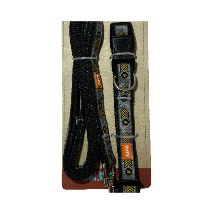 Kanu Pet  Stripes Combo Dog Leash & Collar | Kanu Pet