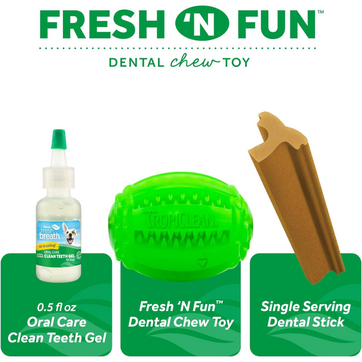 Tropiclean Fresh Breath Fresh 'N Fun Dental Chew Dog Toy | Kanu Pet