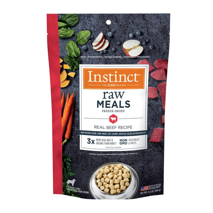 Instinct 100% Freeze-Dried Raw Meals Beef Recipe Dog Food | Kanu Pet