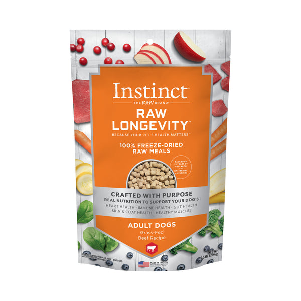 Instinct Longevity Freeze-Dried Raw Meals Beef Recipe Dog Food| Kanu Pet