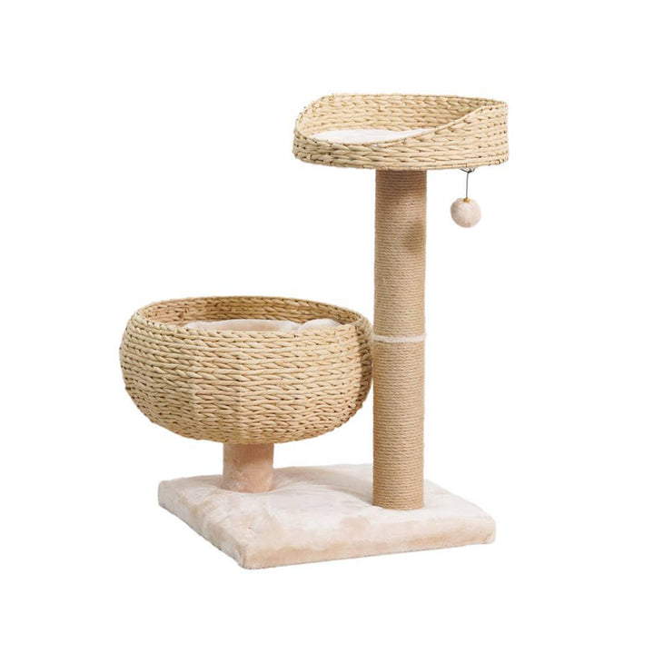 PetPals Cozy V2 Natural Aestheti Handwoven Cat Tree | Kanu Pet