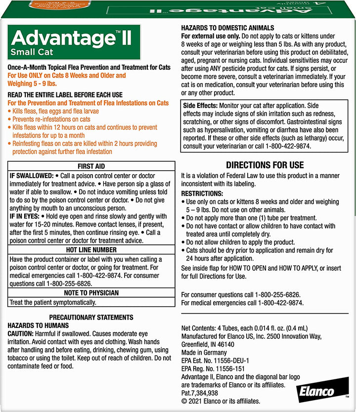 Advantage II 5-9 LBS Cat Flea Prevention & Treatment