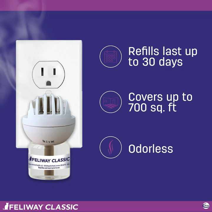 Feliway Classic Plug-in Home Diffuser Starter Kit for Cats | Kanu Pet