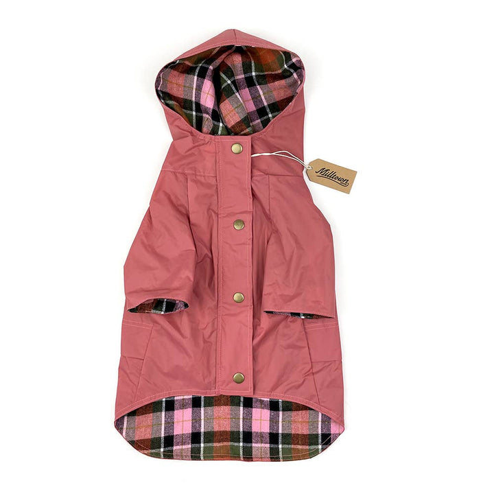 Milltown Dusty Rose Dog Rain Jacket | Kanu Pet